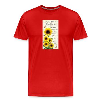 Trésors intemporels : conseils d’un tournesol - T-shirt bio Premium Homme - rouge - Devant - Damien (186cm)