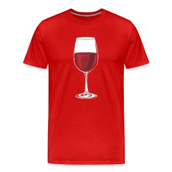 Vin alcool alcool verre à vin rouge vin vin vin - T-shirt bio Premium Homme - rouge - Devant - Damien (186cm)