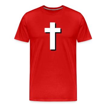 Cross Domains - Men's Premium Organic T-Shirt - red - Front - Damien (186cm)