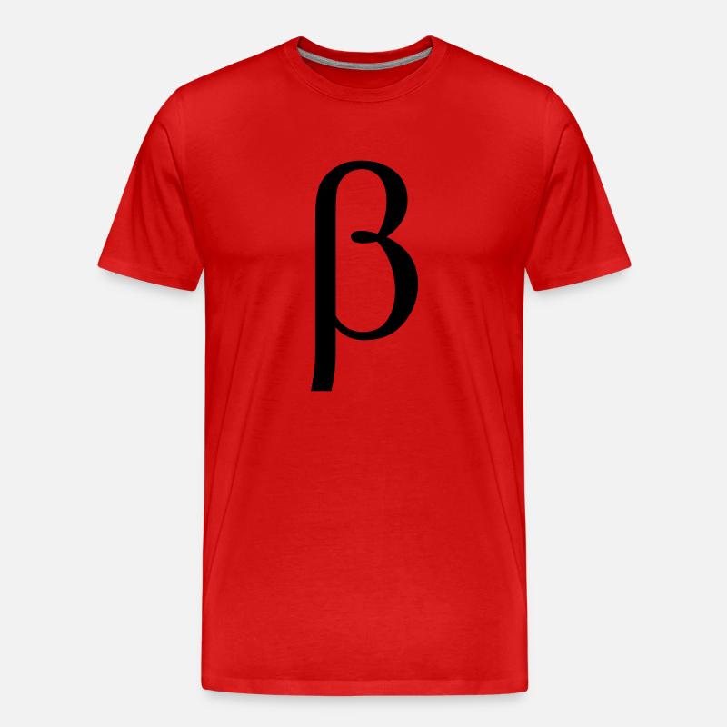 beta græske bogstav - Herre Premium T-shirt økologisk - rød
