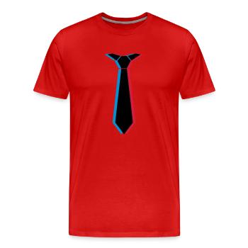 3d_krawatte_3c - T-shirt bio Premium Homme - rouge - Devant - Damien (186cm)