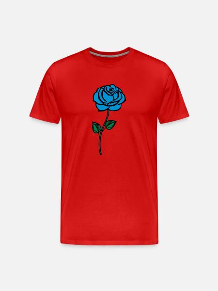blue__rose - Men's Premium Organic T-Shirt - red