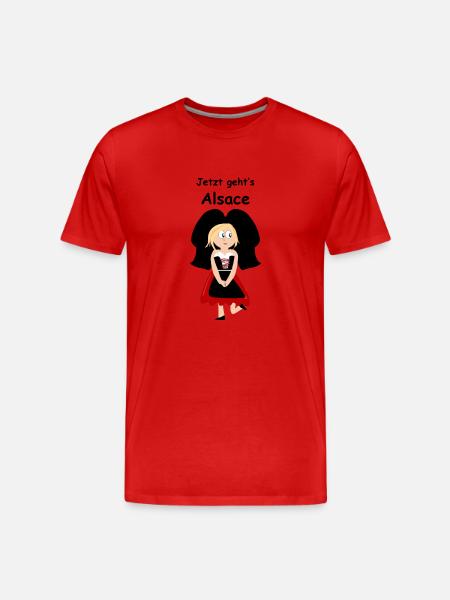 Jetzt gehts Alsacienne - T-shirt bio Premium Homme - rouge
