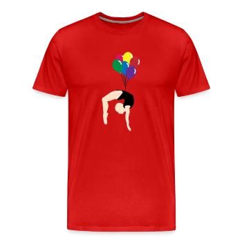 Balloon - Men's Premium Organic T-Shirt - red - Front - Damien (186cm)