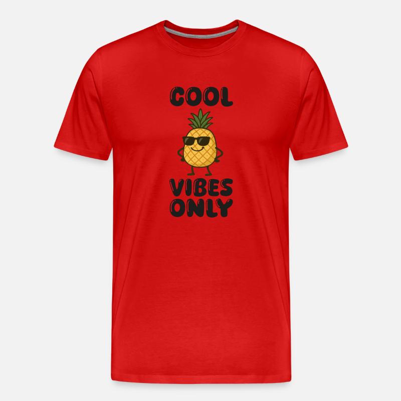 ananas comic - Männer Premium Bio T-Shirt - Rot