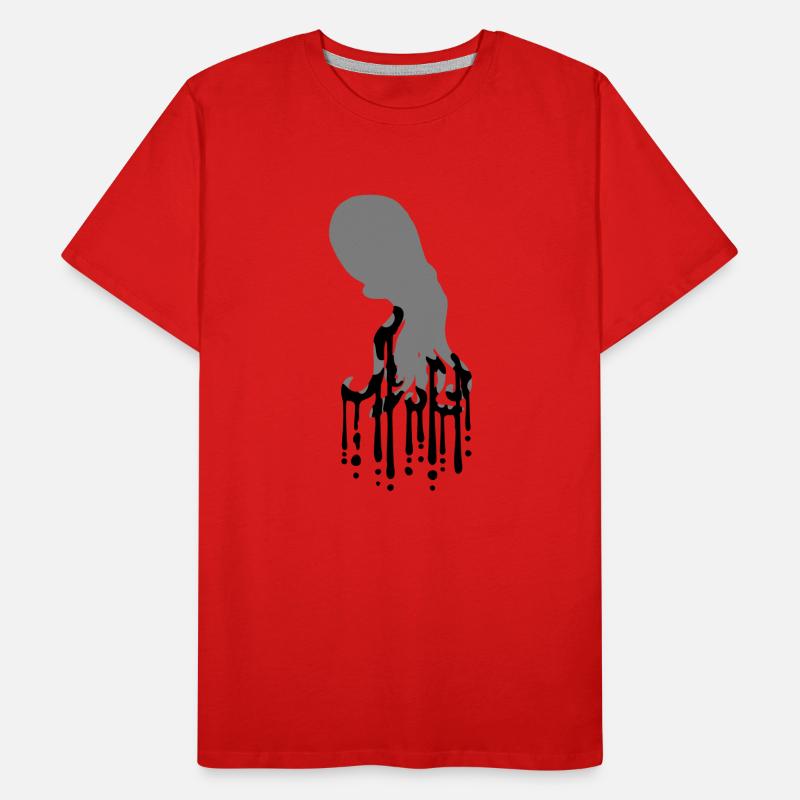Tentacle Octopus Ink Drop Graffiti Spray Cool Men's Premium Organic T-Shirt
