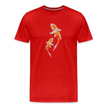 Koi - Männer Premium Bio T-Shirt - Rot - Vorne - Damien (186cm)