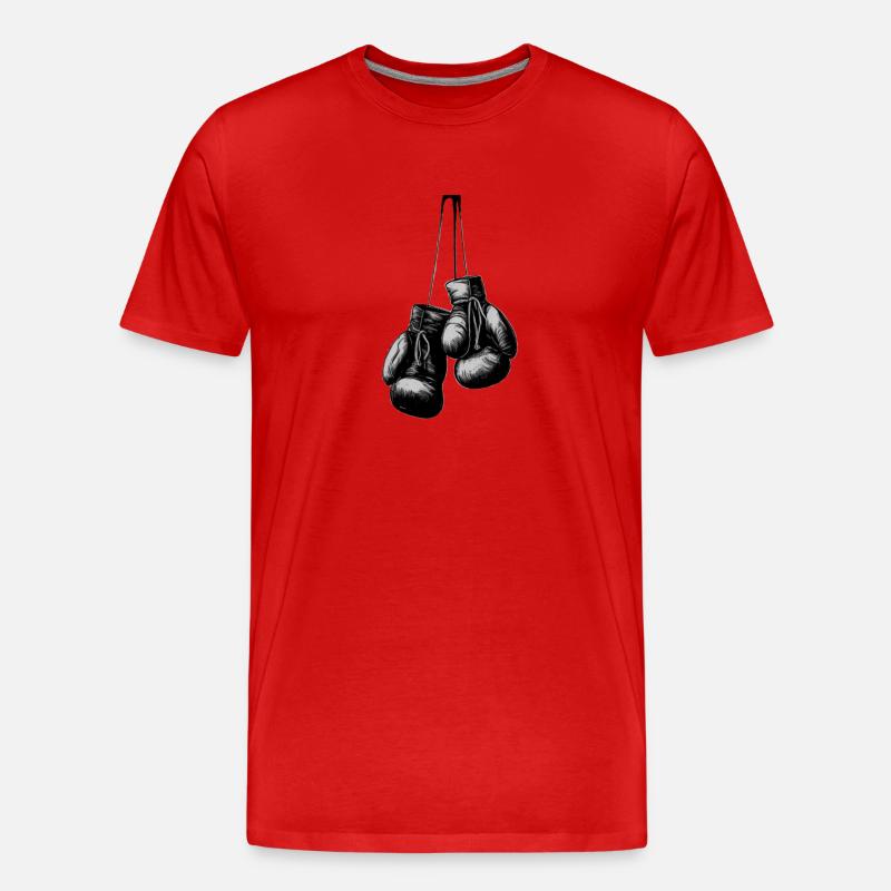Boxhandschuhe - Männer Premium Bio T-Shirt - Rot
