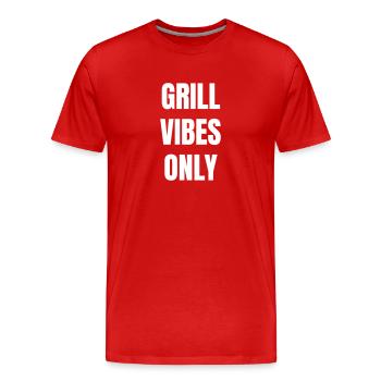 Griller - T-shirt bio Premium Homme - rouge - Devant - Damien (186cm)