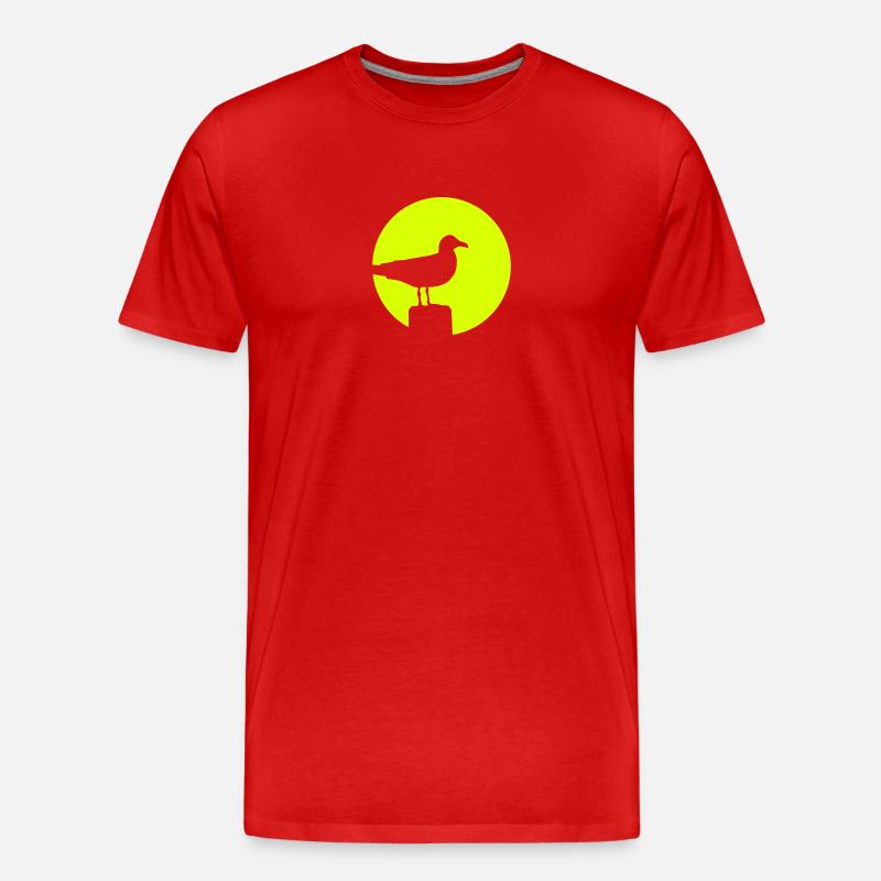Möwe - Männer Premium Bio T-Shirt - Rot