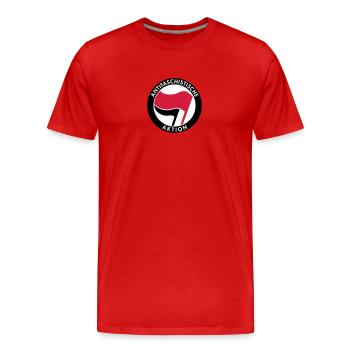 Antifaschistische Aktion - Männer Premium Bio T-Shirt - Rot - Vorne - Damien (186cm)