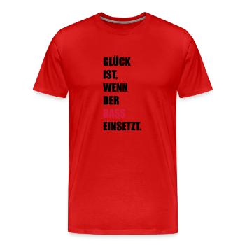 Musik - Männer Premium Bio T-Shirt - Rot - Vorne - Damien (186cm)