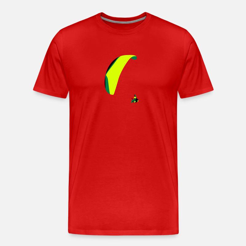 Paraglider Acro - Männer Premium Bio T-Shirt - Rot