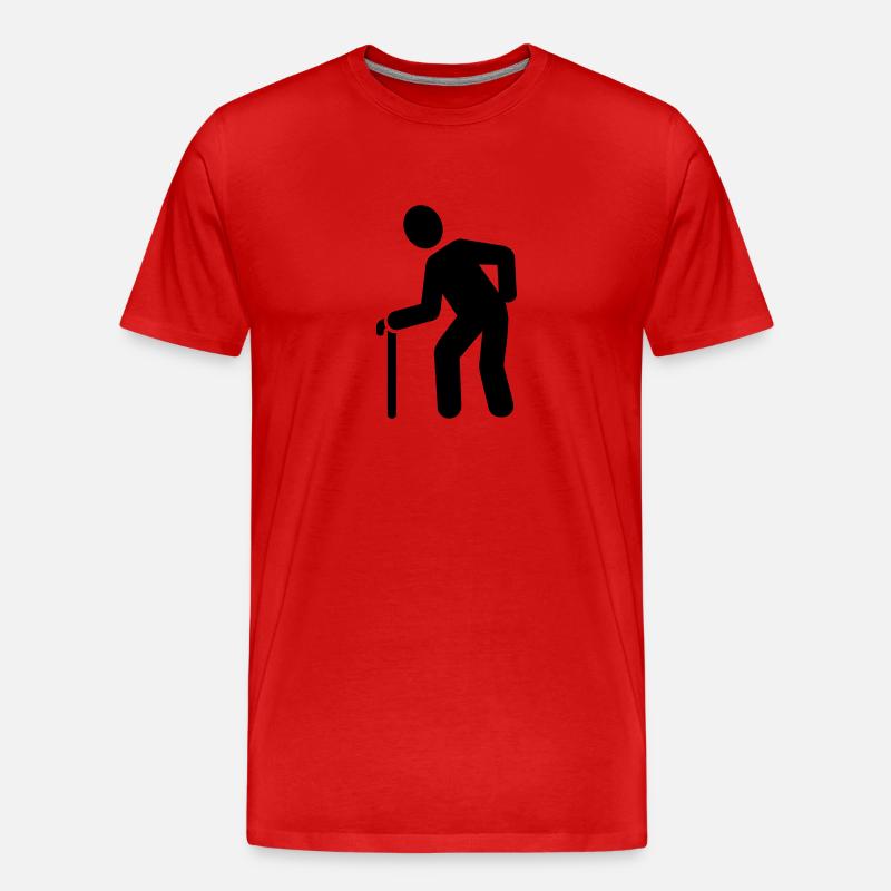 Rentner - Männer Premium Bio T-Shirt - Rot