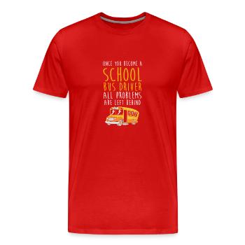 School Bus Driver School Bus - Men's Premium Organic T-Shirt - red - Front - Damien (186cm)