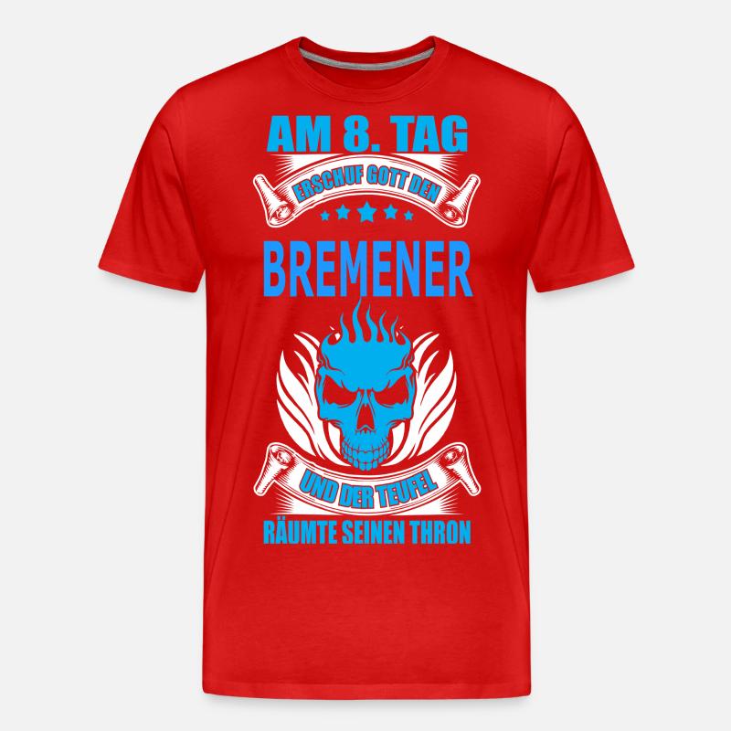 BREMENER - Männer Premium Bio T-Shirt - Rot