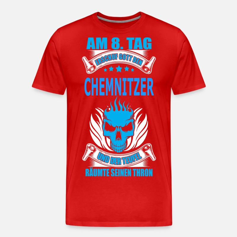 CHEMNITZER - Männer Premium Bio T-Shirt - Rot