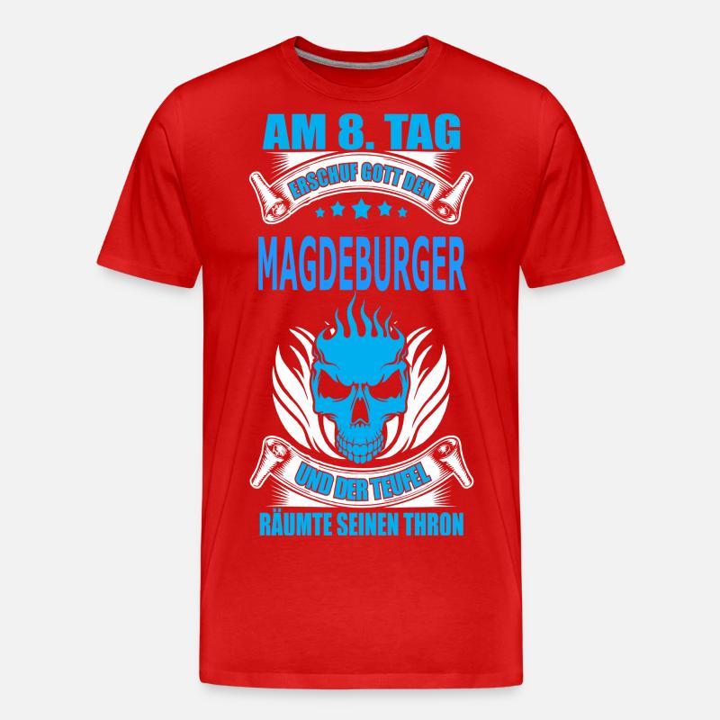 MAGDEBURGER - Männer Premium Bio T-Shirt - Rot