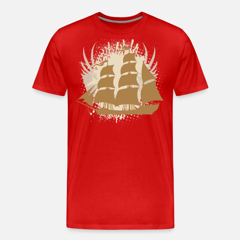 Vector background de - Männer Premium Bio T-Shirt - Rot