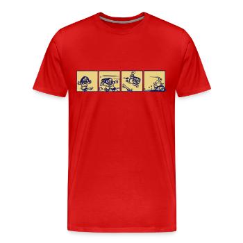 rasta skateboard - T-shirt bio Premium Homme - rouge - Devant - Damien (186cm)