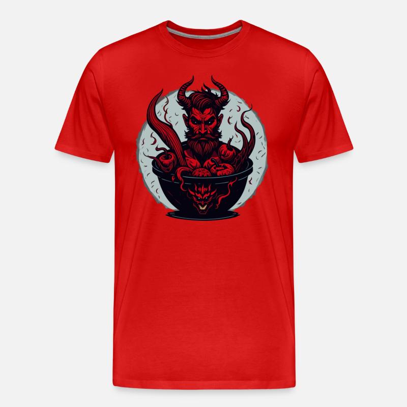 Devil Demon Halloween Hells Kitchen - Men's Premium Organic T-Shirt - red