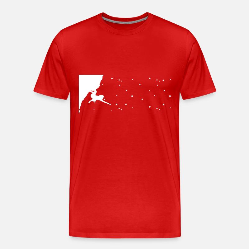 Sterne - Klettern - (4) - Männer Premium Bio T-Shirt - Rot