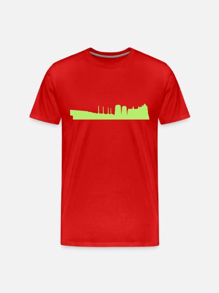 Wolfsburg Skyline - Männer Premium Bio T-Shirt - Rot