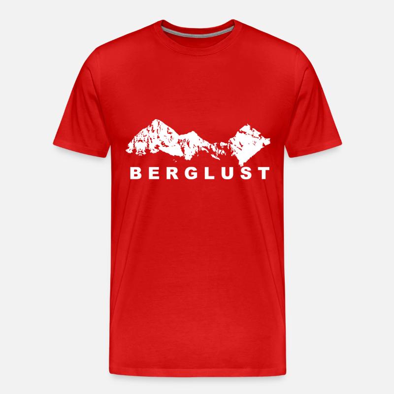 Berglust - (5) - Männer Premium Bio T-Shirt - Rot