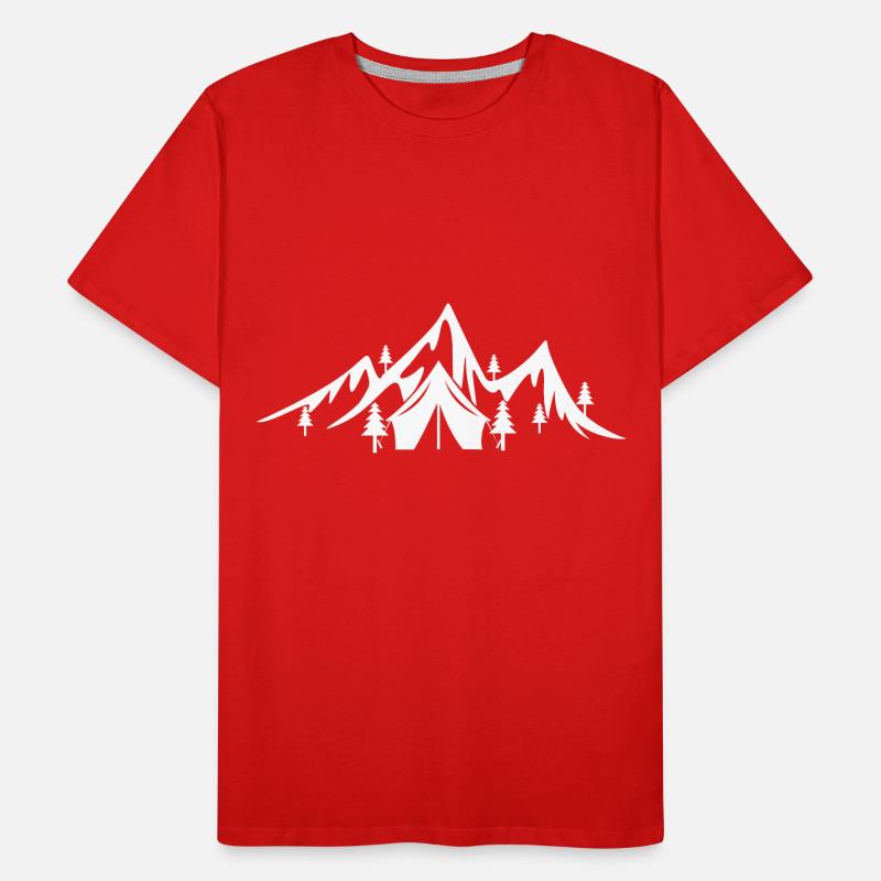 Mountain - Camping - Men's Premium Organic T-Shirt