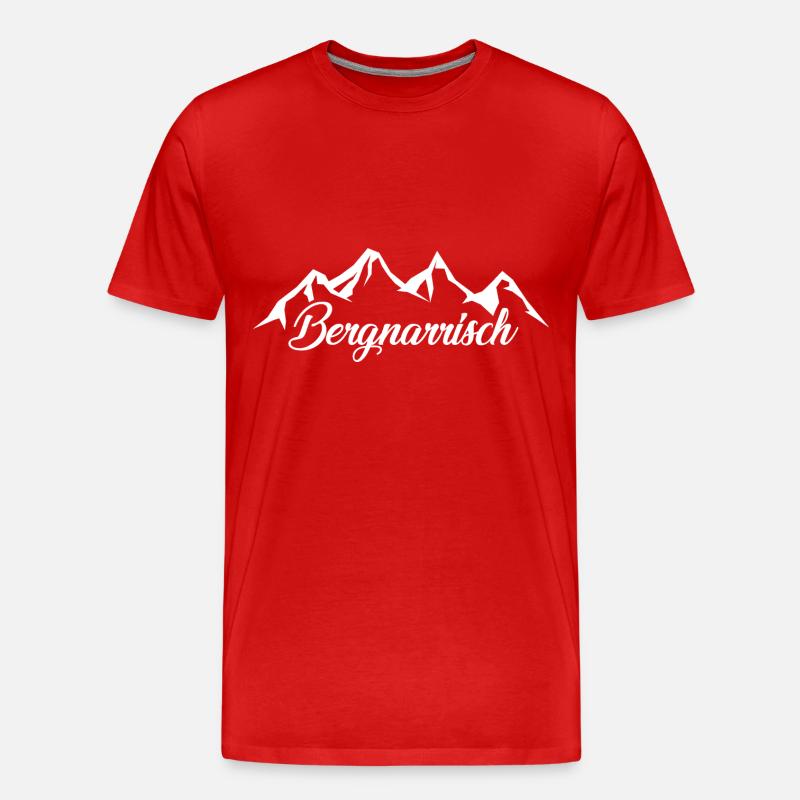Bergnarrisch - (2) - Männer Premium Bio T-Shirt - Rot