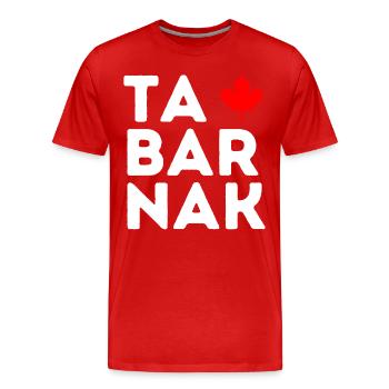 Tabarnak Je Me Barre Au Canada Feuille D'érable - T-shirt bio Premium Homme - rouge - Devant - Damien (186cm)