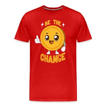 Soyez le changement - Jeu de mots sur le changement - T-shirt bio Premium Homme - rouge - Devant - Damien (186cm)