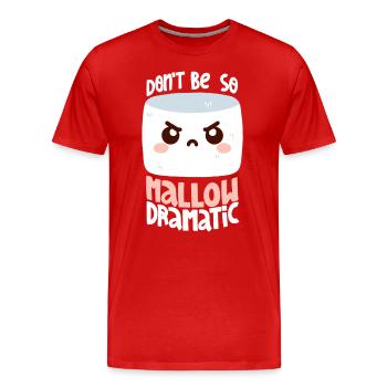 Melodramatic Marshmallow - Men's Premium Organic T-Shirt - red - Front - Damien (186cm)