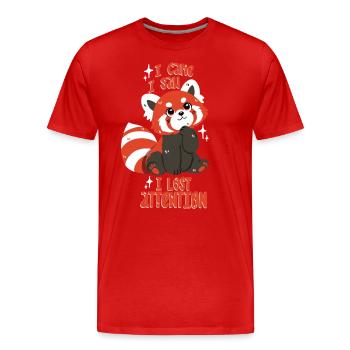 ADHS - Männer Premium Bio T-Shirt - Rot - Vorne - Damien (186cm)
