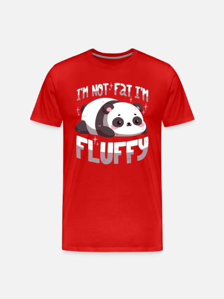 I'm not fat, I'm fluffy - Men's Premium Organic T-Shirt - red