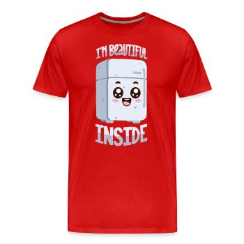 Wunderschön im Inneren - Männer Premium Bio T-Shirt - Rot - Vorne - Damien (186cm)