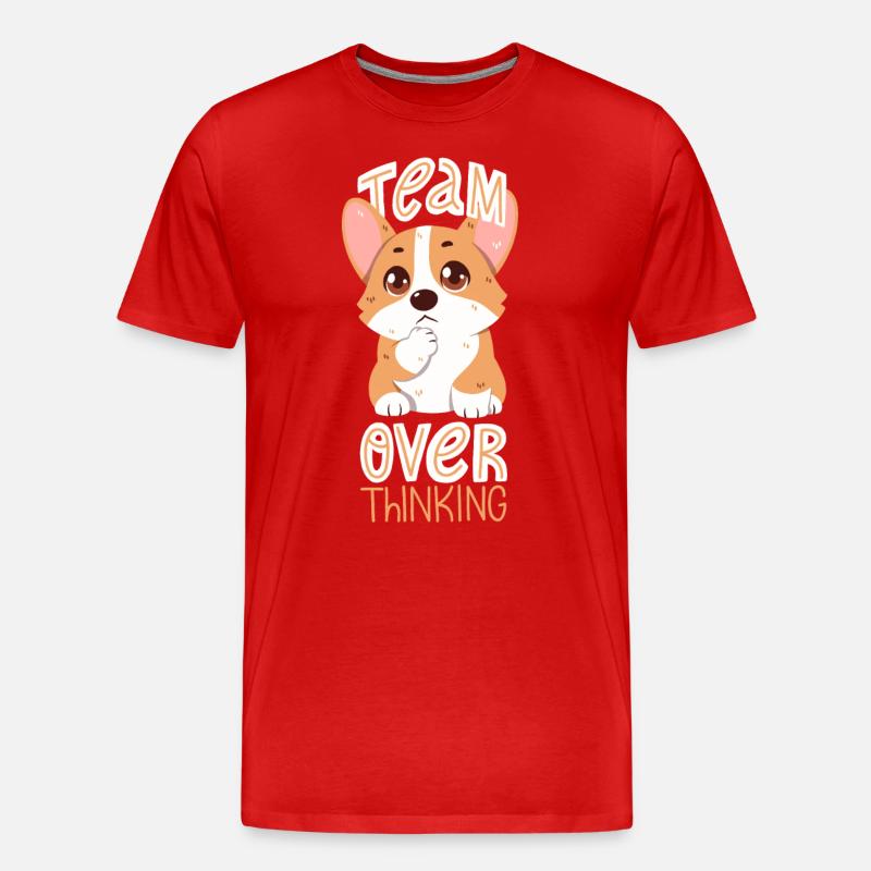 Team Overthinking - Männer Premium Bio T-Shirt - Rot