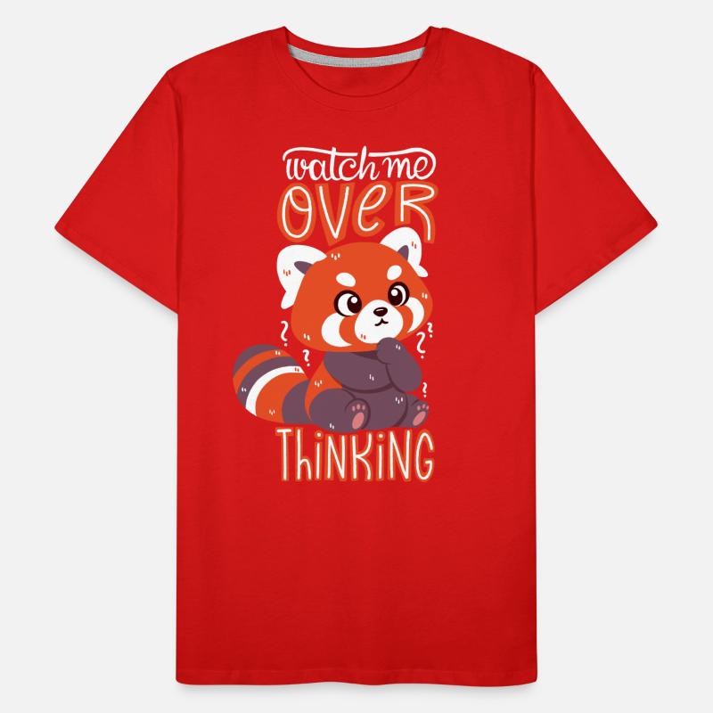 Overthinking Red Panda Men's Premium Organic T-Shirt