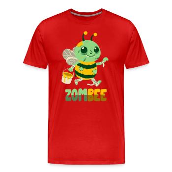 Abeille zombie : Zombee - T-shirt bio Premium Homme - rouge - Devant - Damien (186cm)