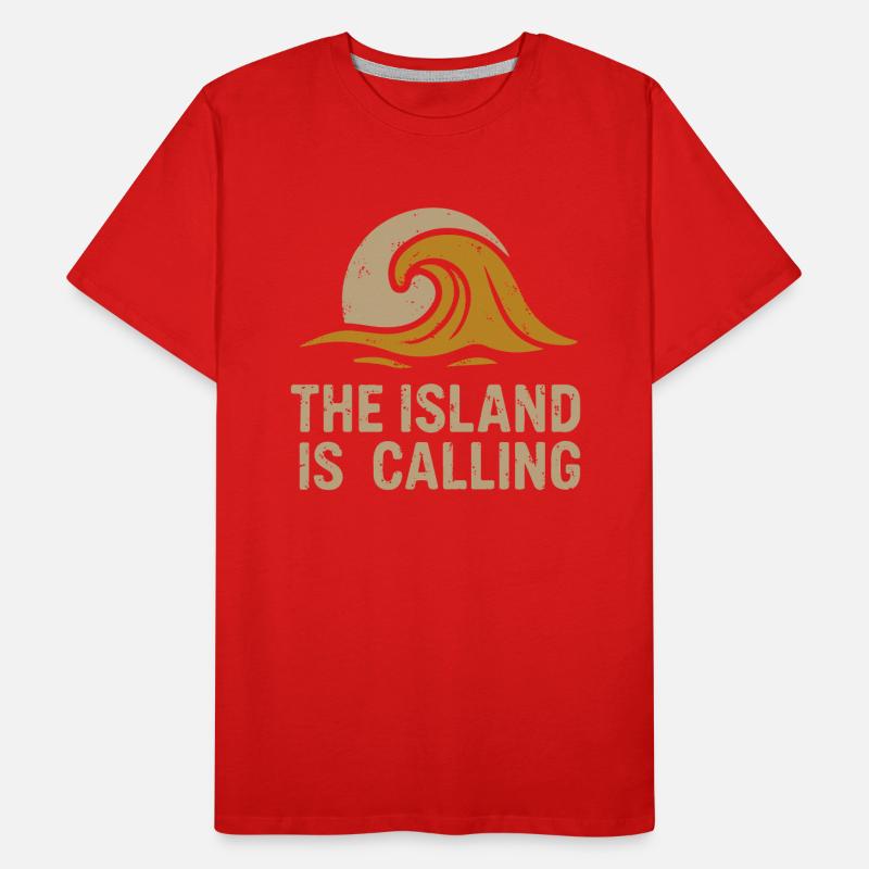 Die Insel ruft Männer Premium Bio T-Shirt