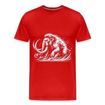 Le design rageur de Mammut pour les amateurs de la préhistoire - T-shirt bio Premium Homme - rouge - Devant - Damien (186cm)