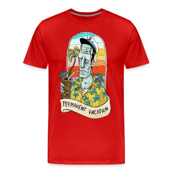 frank aloha - T-shirt bio Premium Homme - rouge - Devant - Damien (186cm)