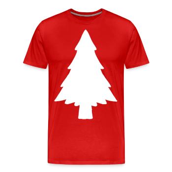 Sapin de Noël - T-shirt bio Premium Homme - rouge - Devant - Damien (186cm)