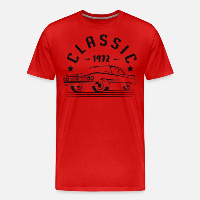 Geschenkidee - CLASSIC 1972. - Männer Premium Bio T-Shirt - Rot