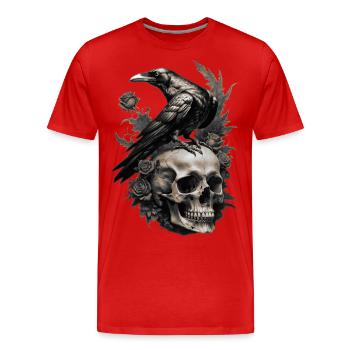 Dark Soul - Männer Premium Bio T-Shirt - Rot - Vorne - Damien (186cm)