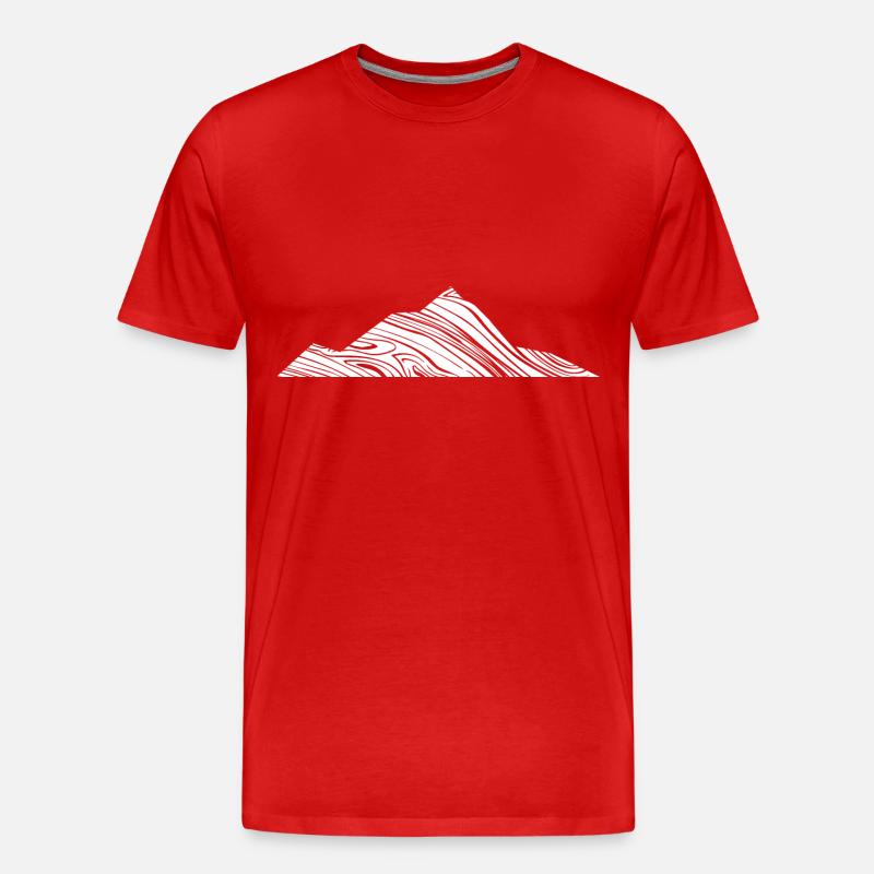 Berg - (2) - Männer Premium Bio T-Shirt - Rot