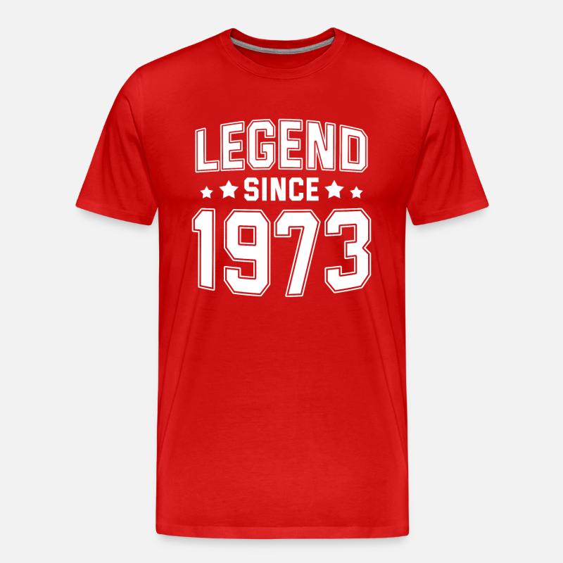 Legende seit 1973 - Männer Premium Bio T-Shirt - Rot