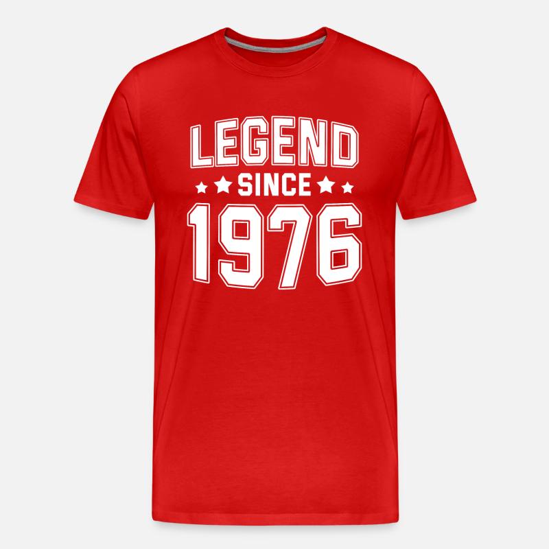 Legende seit 1976 - Männer Premium Bio T-Shirt - Rot