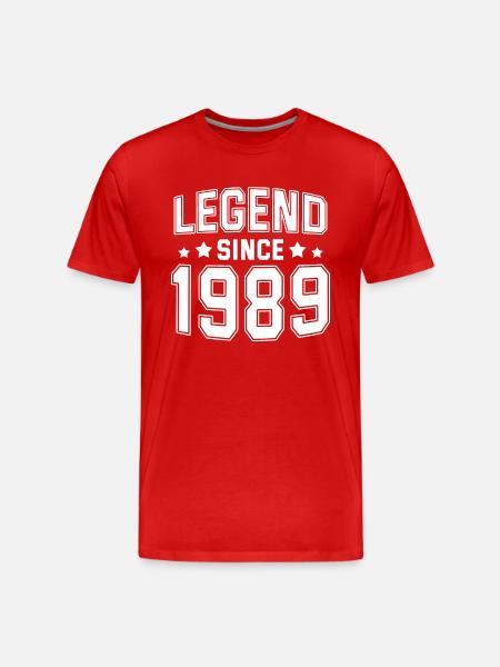 Legend since 1989 - Men's Premium Organic T-Shirt - red