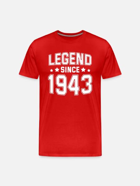 Legend since 1943 - Men's Premium Organic T-Shirt - red